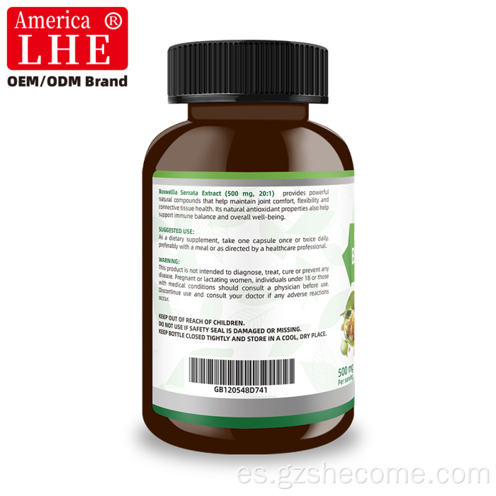 Shecome Boswellia Cápsulas Confort Articular Equilibrio Inmunológico